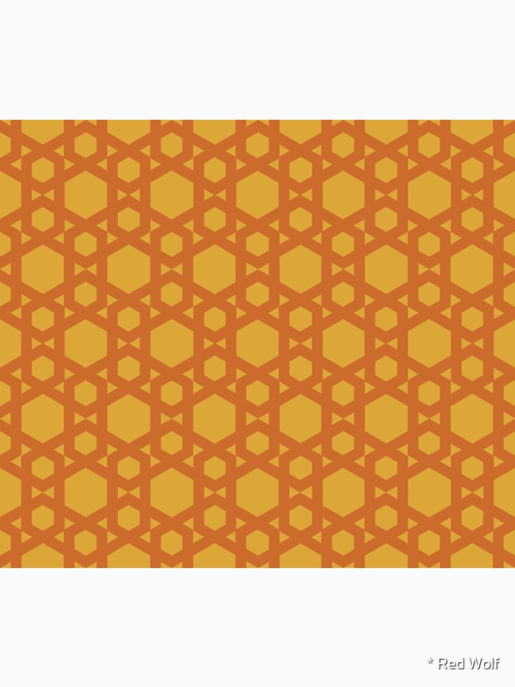 Geometric Pattern: Hexagon: Yellow by redwolfoz