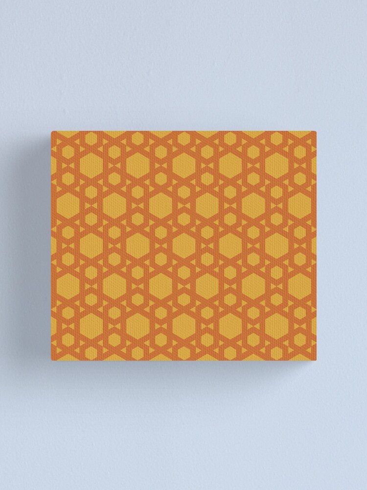 Alternate view of Geometric Pattern: Hexagon: Yellow Canvas Print