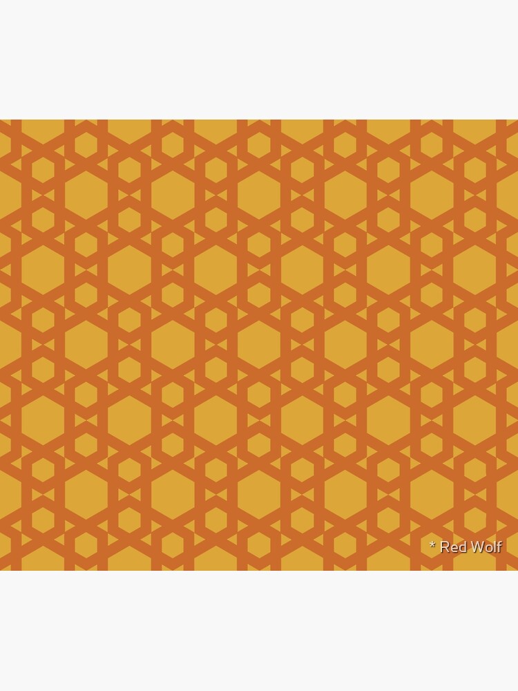 Geometric Pattern: Hexagon: Yellow by redwolfoz