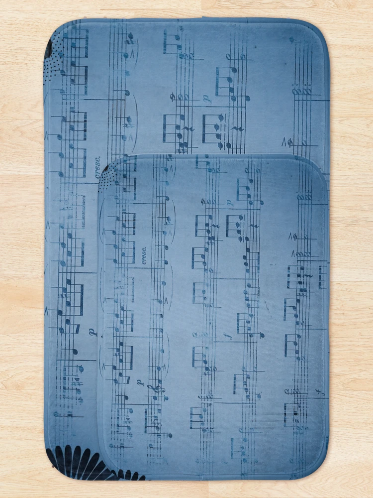 Thumbnail 5 of 6, Bath Mat, Musical notes script designed and sold by Graphics By Craig.