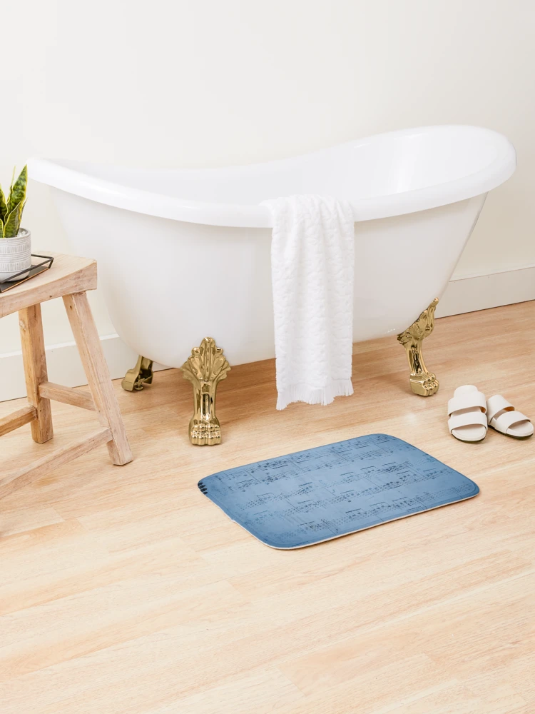 Thumbnail 2 of 6, Bath Mat, Musical notes script designed and sold by Graphics By Craig.