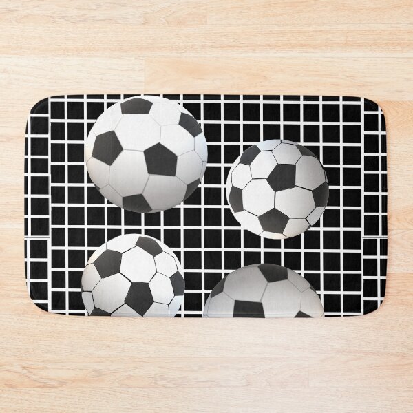 Item preview, Soccer Balls on Goal Post Net for Sports Lovers designed and sold by ArtByLM.