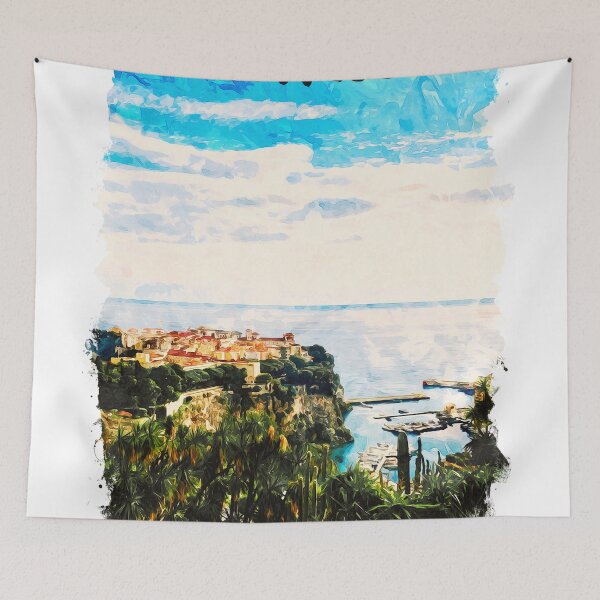 Item preview, Monaco Europe Watercolor designed and sold by buzztop.