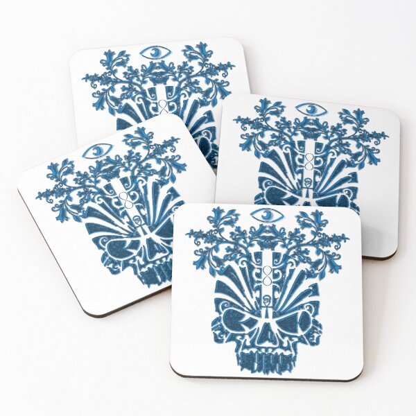 Item preview, 1111 Metallic Turquoise Floral Skull Of Renewal  designed and sold by DesignLust.