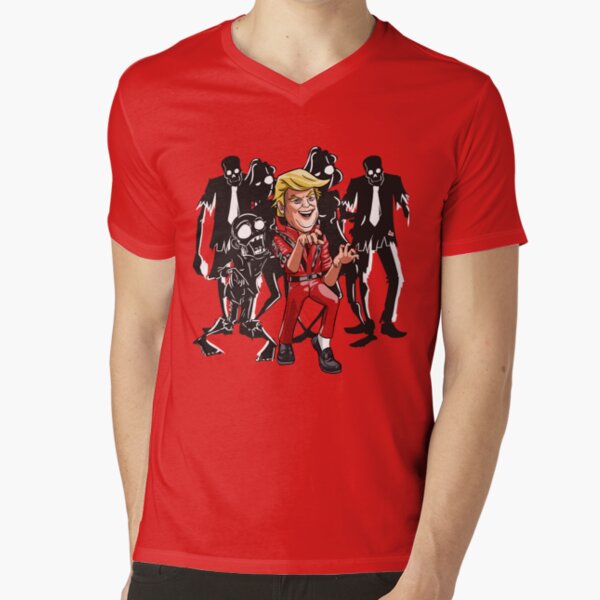 Trump Halloween Thriller V-Neck T-Shirt