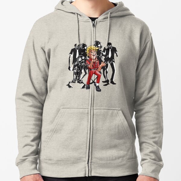 Trump Halloween Thriller Zipped Hoodie