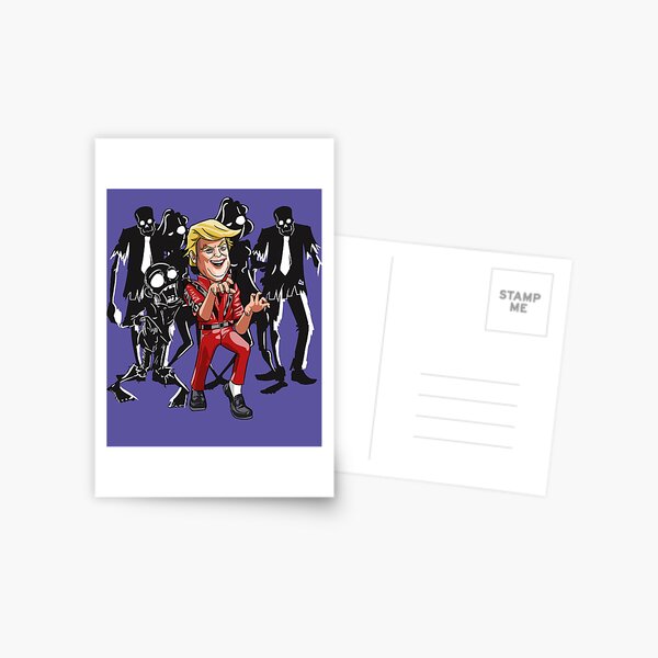 Trump Halloween Thriller Postcard