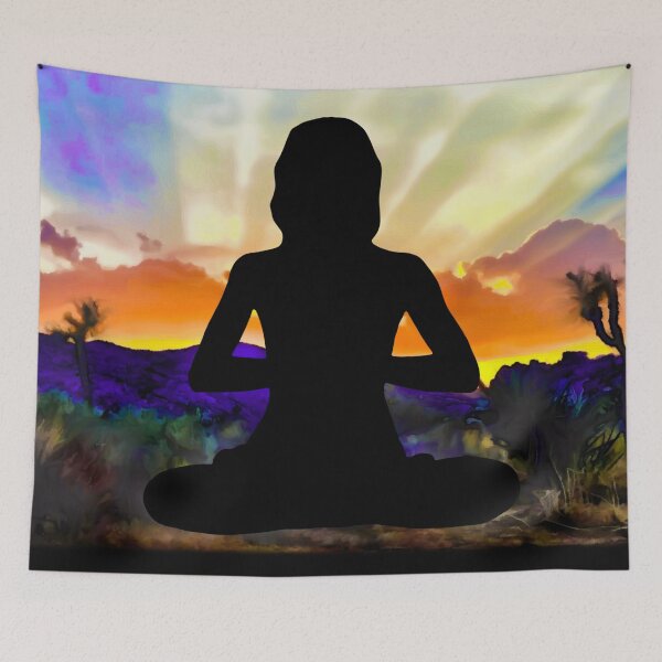Item preview, Namaste in the Desert at Sunset designed and sold by RealmsBeyond.