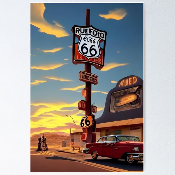 Item preview, Nostalgia: Route 66 Sunset Town designed and sold by 90snerd.