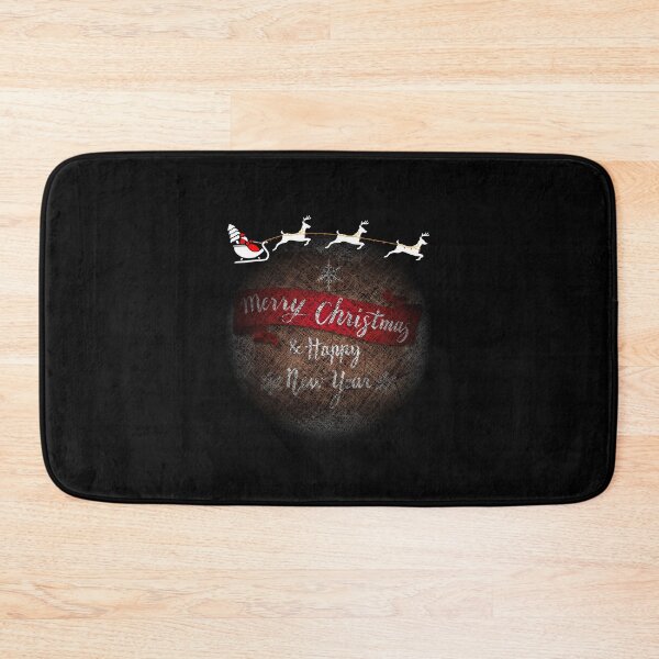Item preview, Santa Claus And Reindeer Flying Above A Vignette Scribble Art Design - Merrry Christmas & Happy New Year designed and sold by Oaks Creations.