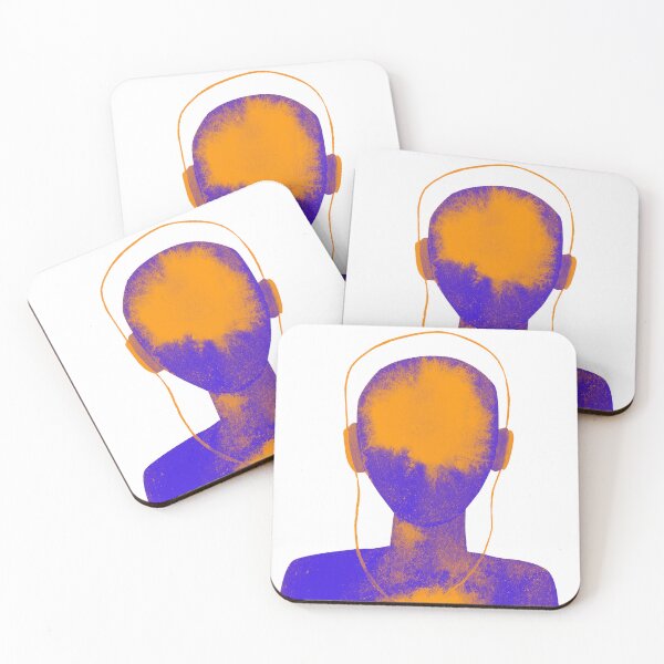 Item preview, Meditation Man Head Orange/Blue designed and sold by RealmsBeyond.