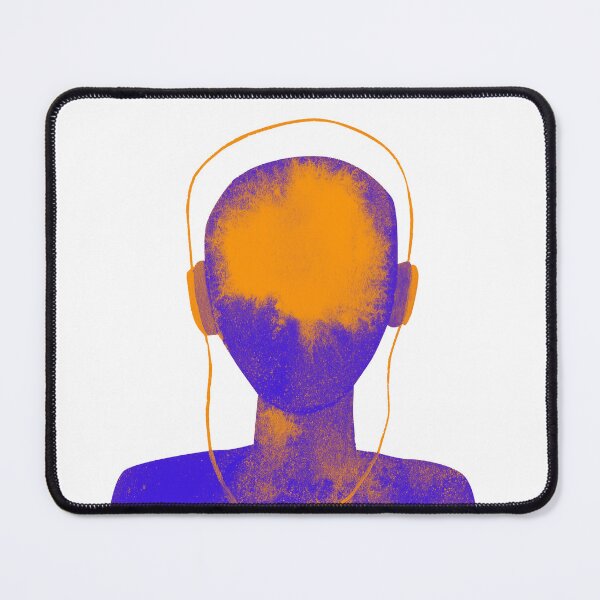 Item preview, Meditation Man Head Orange/Blue designed and sold by RealmsBeyond.