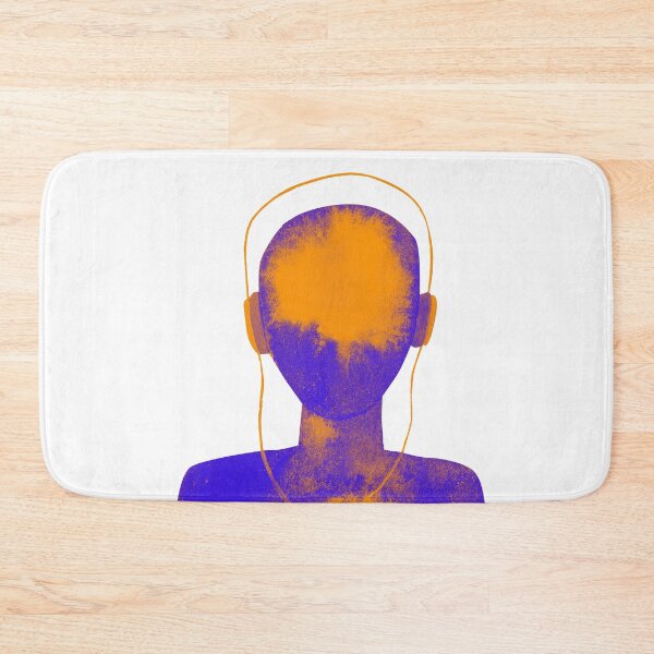 Item preview, Meditation Man Head Orange/Blue designed and sold by RealmsBeyond.