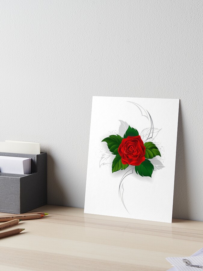Supperb Fine Art Greeting Card - Red Floral Fine Art Note Cards with E –  supperbtattoo