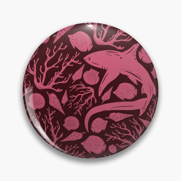 Item preview, Underwater Kingdom Fantasy Art - Blue Sharks in Red designed and sold by MoonDweller.