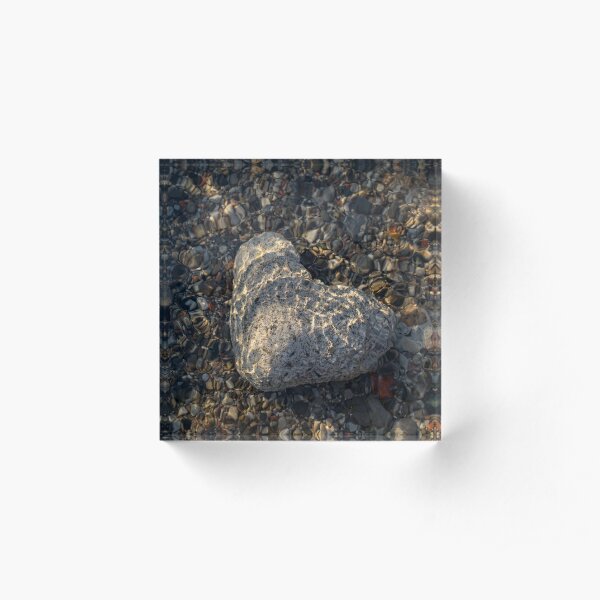 Cold Stone Heart at the Bottom of the Lake Acrylic Block