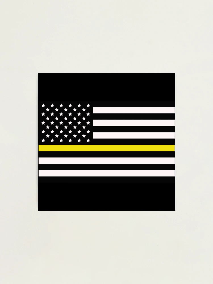 What does the yellow stripe in a black and white American flag