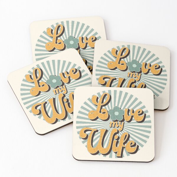 Item preview, Love my wife Retro vintage style design  designed and sold by Lily Trenchard.