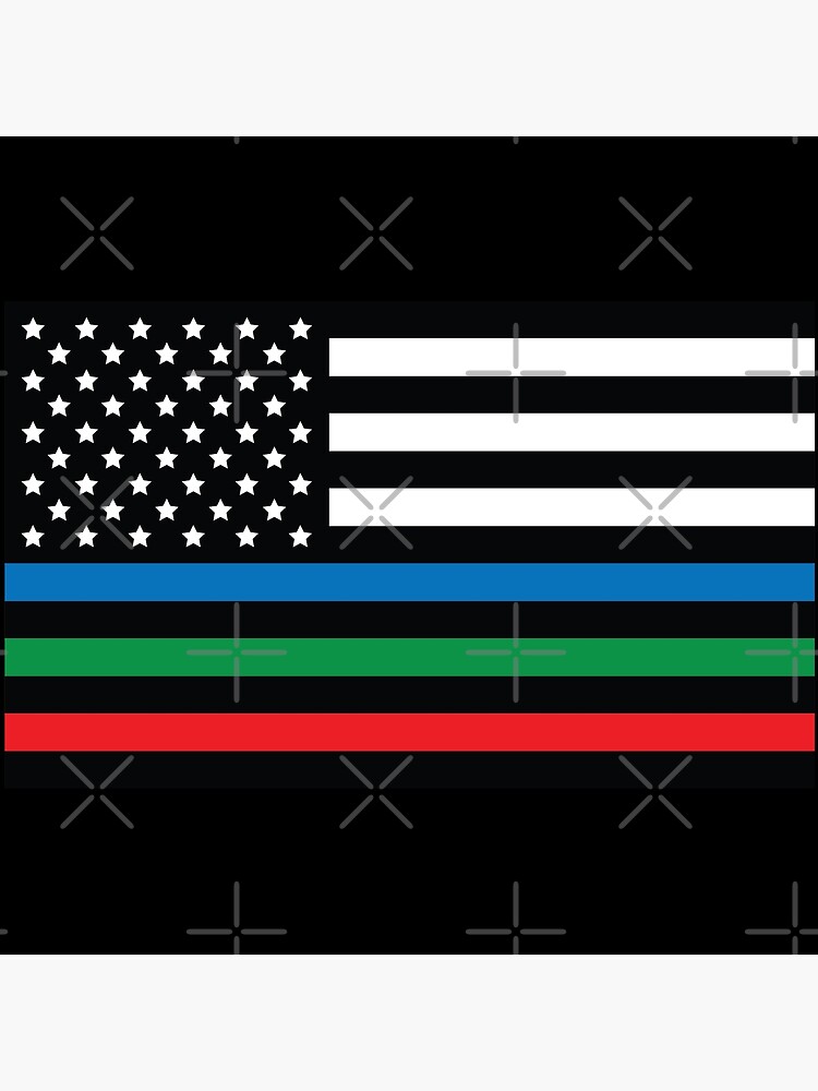 "blue green red american flag, American flag withblue green and red