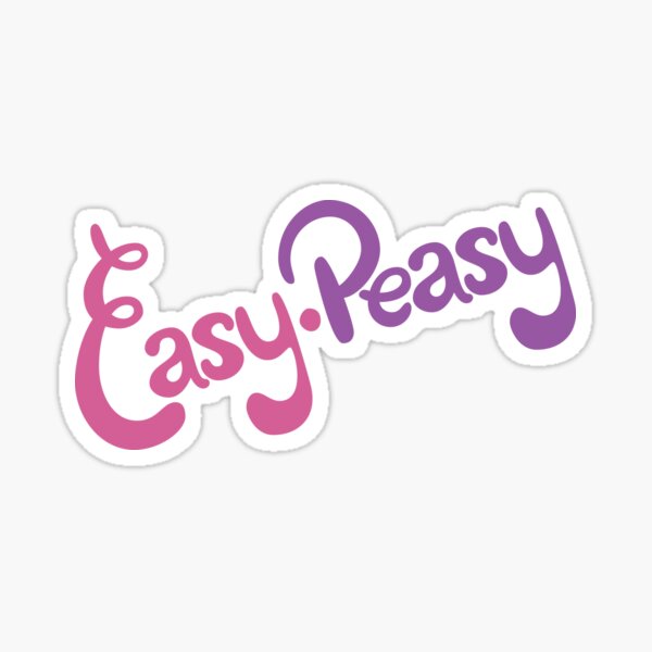 "Easy Peasy" Sticker for Sale by RodrigoKormann Redbubble
