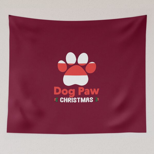 Item preview, Dog Paw Christmas T-shirt Design designed and sold by netdota.