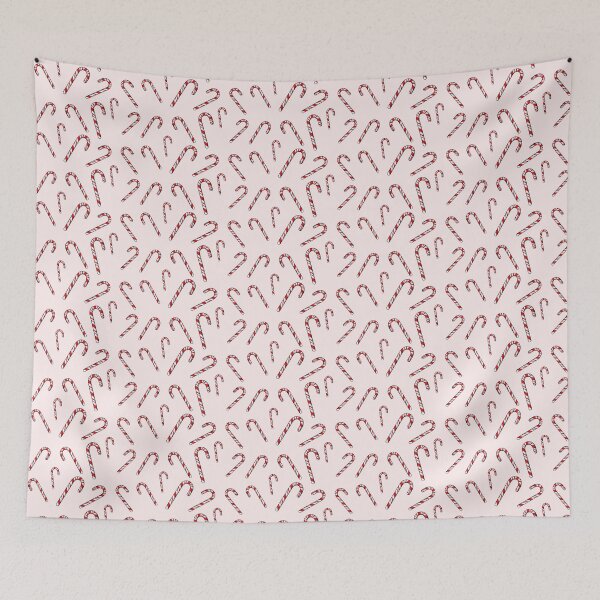 Item preview, Candy Cane Random Pattern - Pink Background designed and sold by houseofwray.