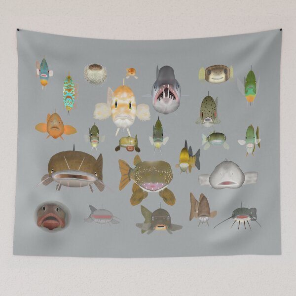 Item preview, Fish Head Group designed and sold by fishfolkart.