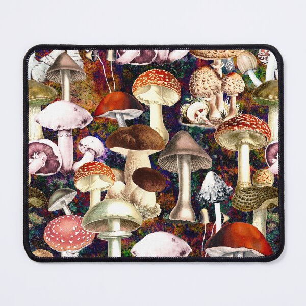 Item preview, Cool Vintage mushrooms garden, shrooms and fungi, botanical pattern, mushrooms illustration, seamless pattern, brown pattern trendy  designed and sold by ZeinabTaha.