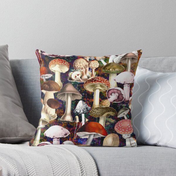 Item preview, Cool Vintage mushrooms garden, shrooms and fungi, botanical pattern, mushrooms illustration, seamless pattern, brown pattern trendy  designed and sold by ZeinabTaha.