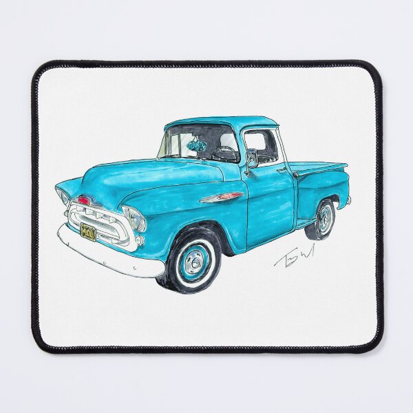 Item preview, Classic 57 Pickup Truck Blue designed and sold by WheelsinArt.
