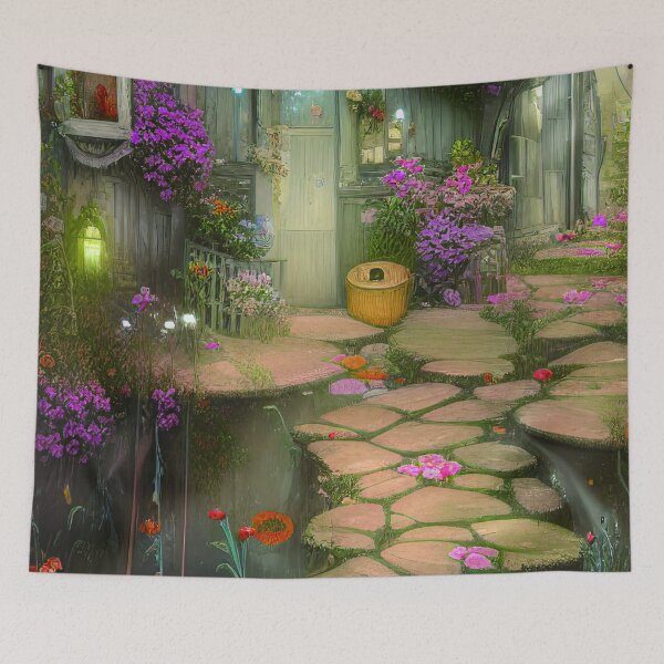 Item preview, Sparkling Fantasy Aesthetic Cottage Entry, Scenery Nature designed and sold by NatureFood.