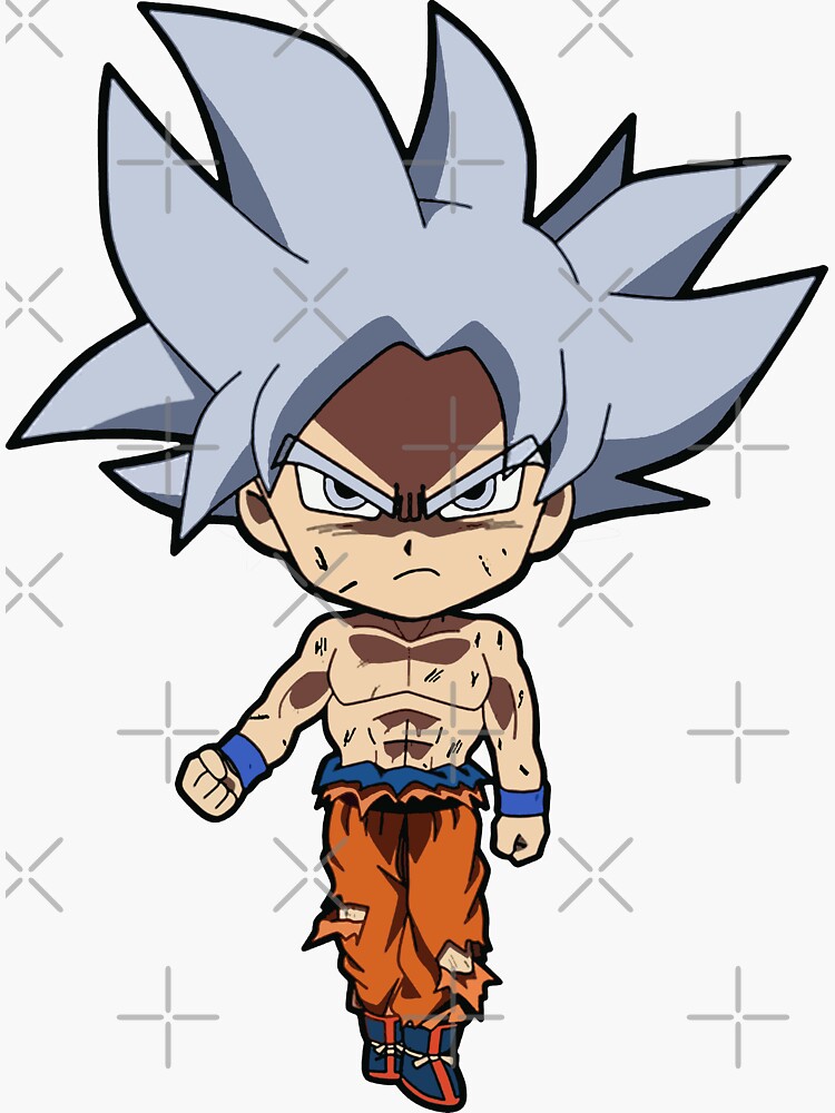 Goku Ultra Instinct Chibi Sticker For Sale By Malteseartist Redbubble