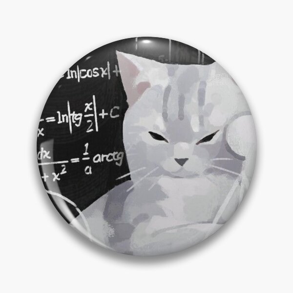 Item preview, thinking cat, mathematician designed and sold by NatiiHerre.