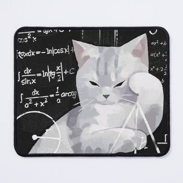 Item preview, thinking cat, mathematician designed and sold by NatiiHerre.