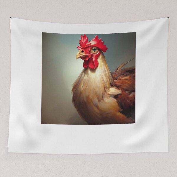 Item preview, rooster painting - chicken art designed and sold by PERsonalthreads.