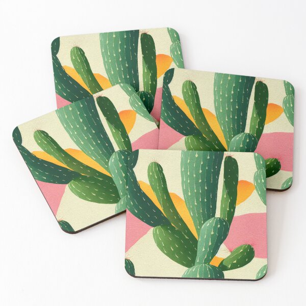 Item preview, Watercolor cacti pattern designed and sold by DottedLinePrint.
