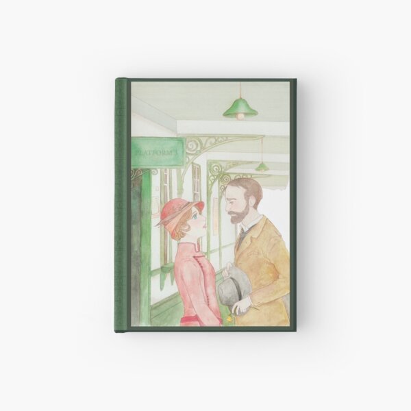 Zenobia and Juan Ramón Jiménez on the train platform Hardcover Journal