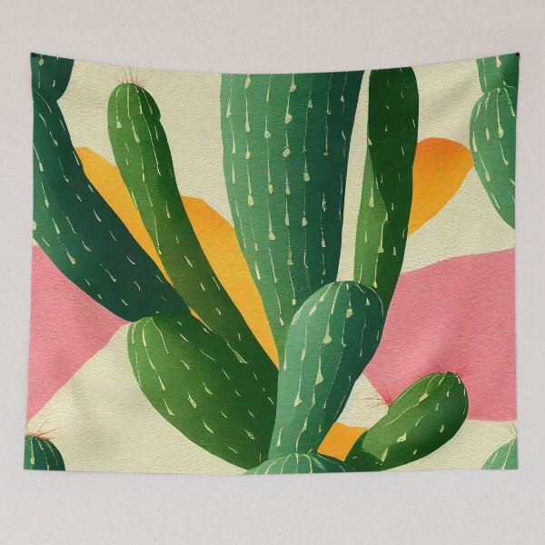 Item preview, Watercolor cacti pattern designed and sold by DottedLinePrint.