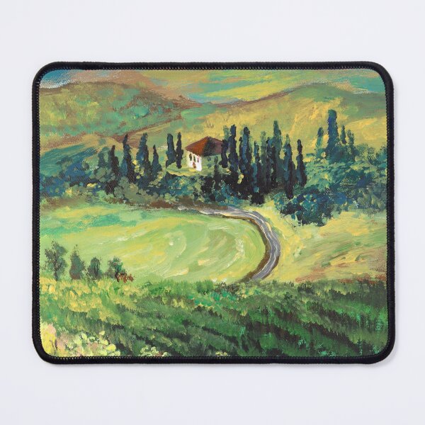 Item preview, Italy Travel Destination Italian Farm Landscape painting wine vineyard Tuscany designed and sold by LEILA ART SPACE.