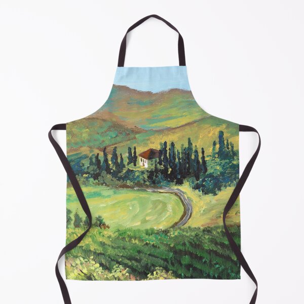Item preview, Italy Travel Destination Italian Farm Landscape painting wine vineyard Tuscany designed and sold by LEILA ART SPACE.