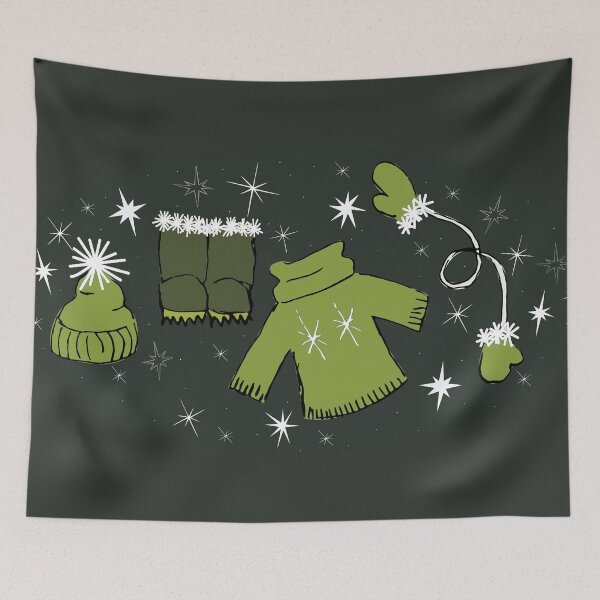 Item preview, Winter weather snow lover gear cartoon illustration designed and sold by AngelDawnDesign.