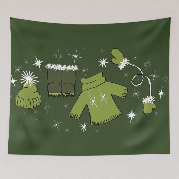 Item preview, Winter weather snow lover gear cartoon illustration designed and sold by AngelDawnDesign.