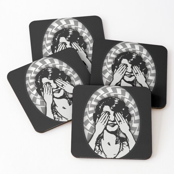 Item preview, eyeless girl in an oval optical illusion designed and sold by OptLuv.