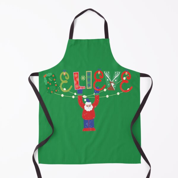 Item preview, Believe, illustration of Santa Claus on a parachute from the word believe designed and sold by Malogue.