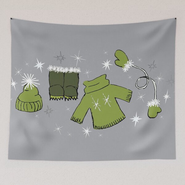 Item preview, Winter weather snow lover gear cartoon illustration designed and sold by AngelDawnDesign.