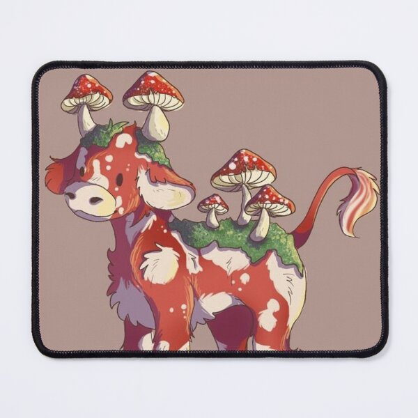 Item preview, Cow with mushrooms, red cow designed and sold by NatiiHerre.