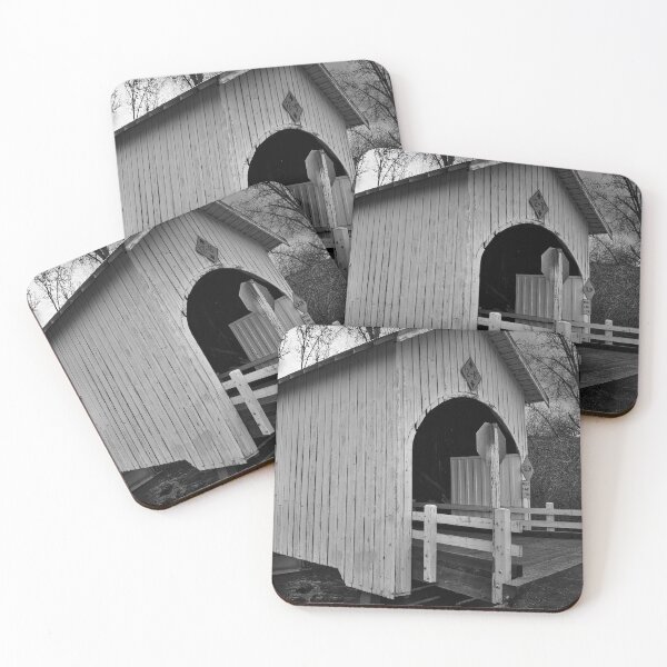 Item preview, Black And White Short Covered Bridge designed and sold by KirtTisdale.