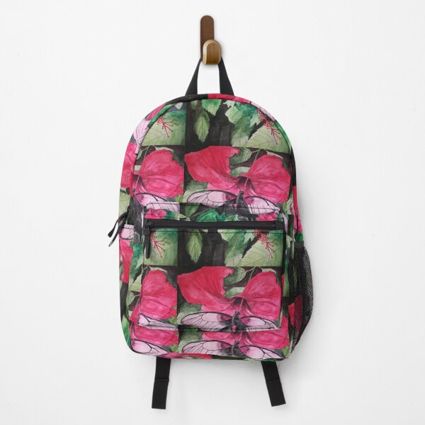 Item preview, Pink butterfly and red hibiscus flower designed and sold by esvb.