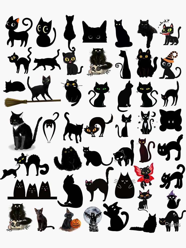 Cat Stickers, 50 Pcs
