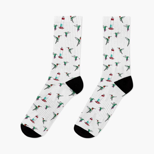 Item preview, Hummingbirds with Hummingbird Feeder Pattern - White Background designed and sold by houseofwray.